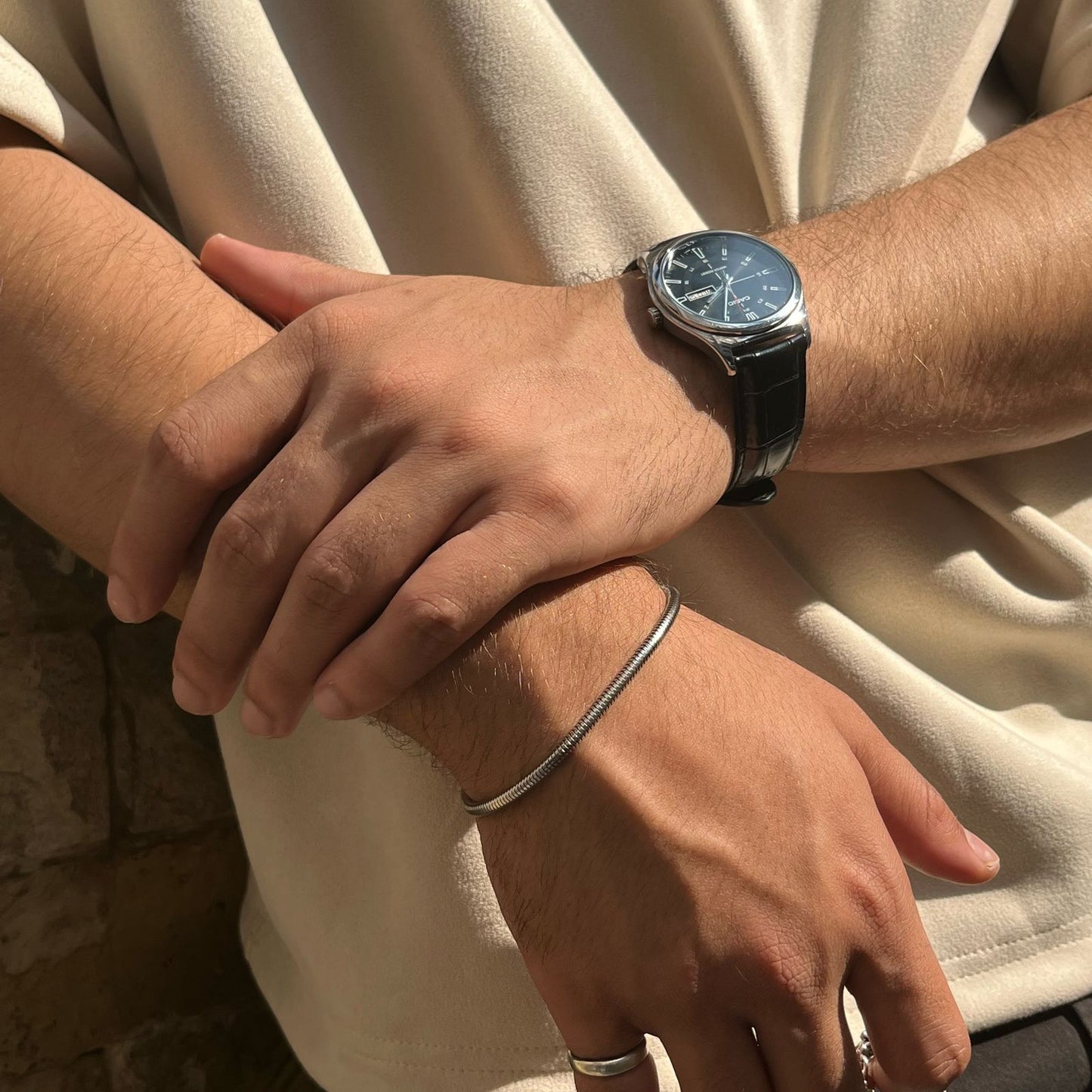 Silver Pipe Bracelet