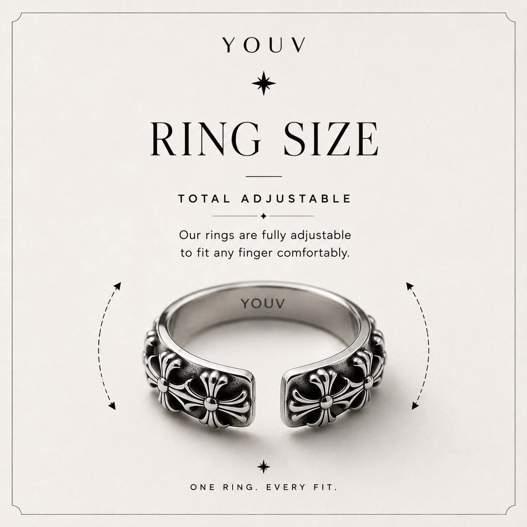 Ring size chart - totally adjustable