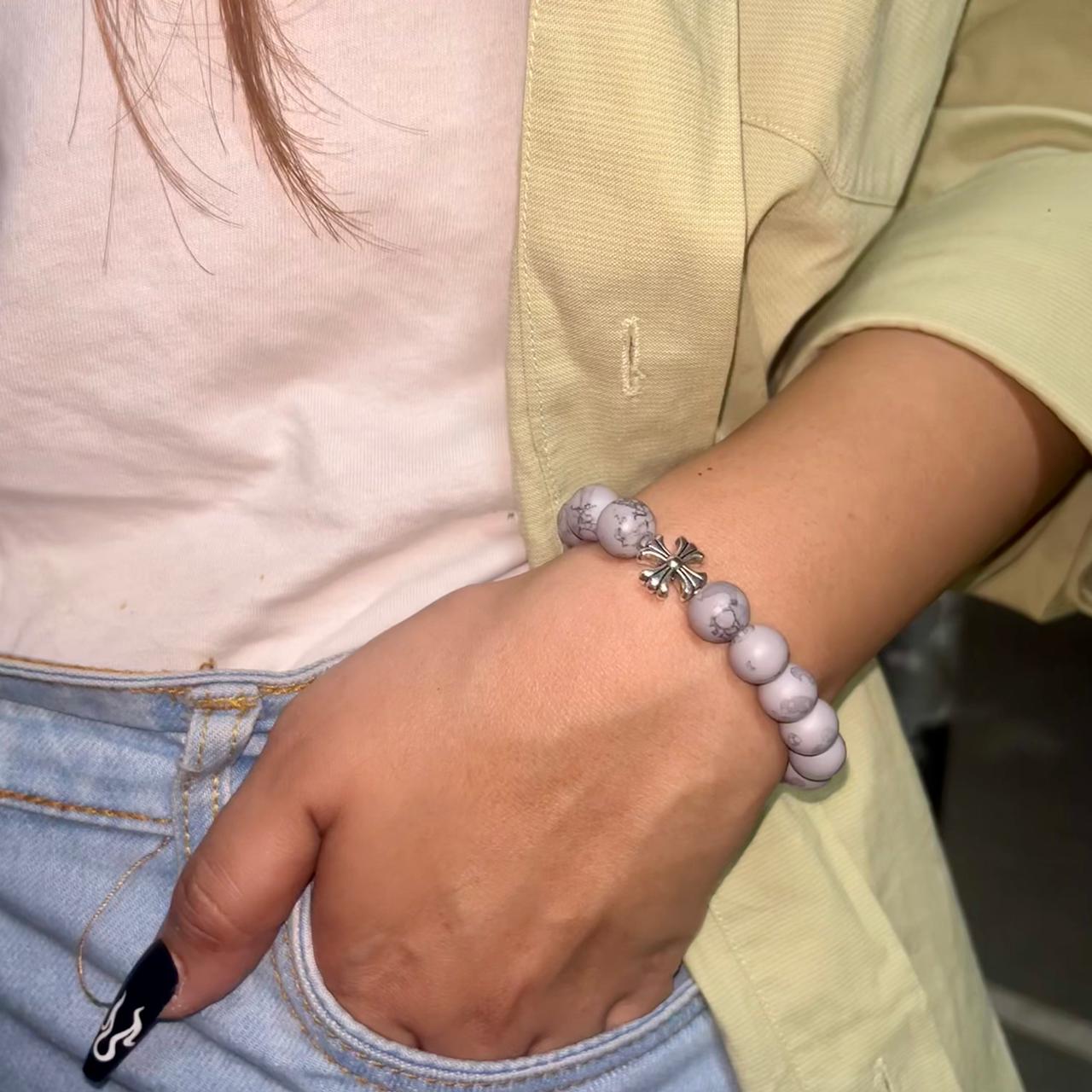 Unisex marble beads bracelet