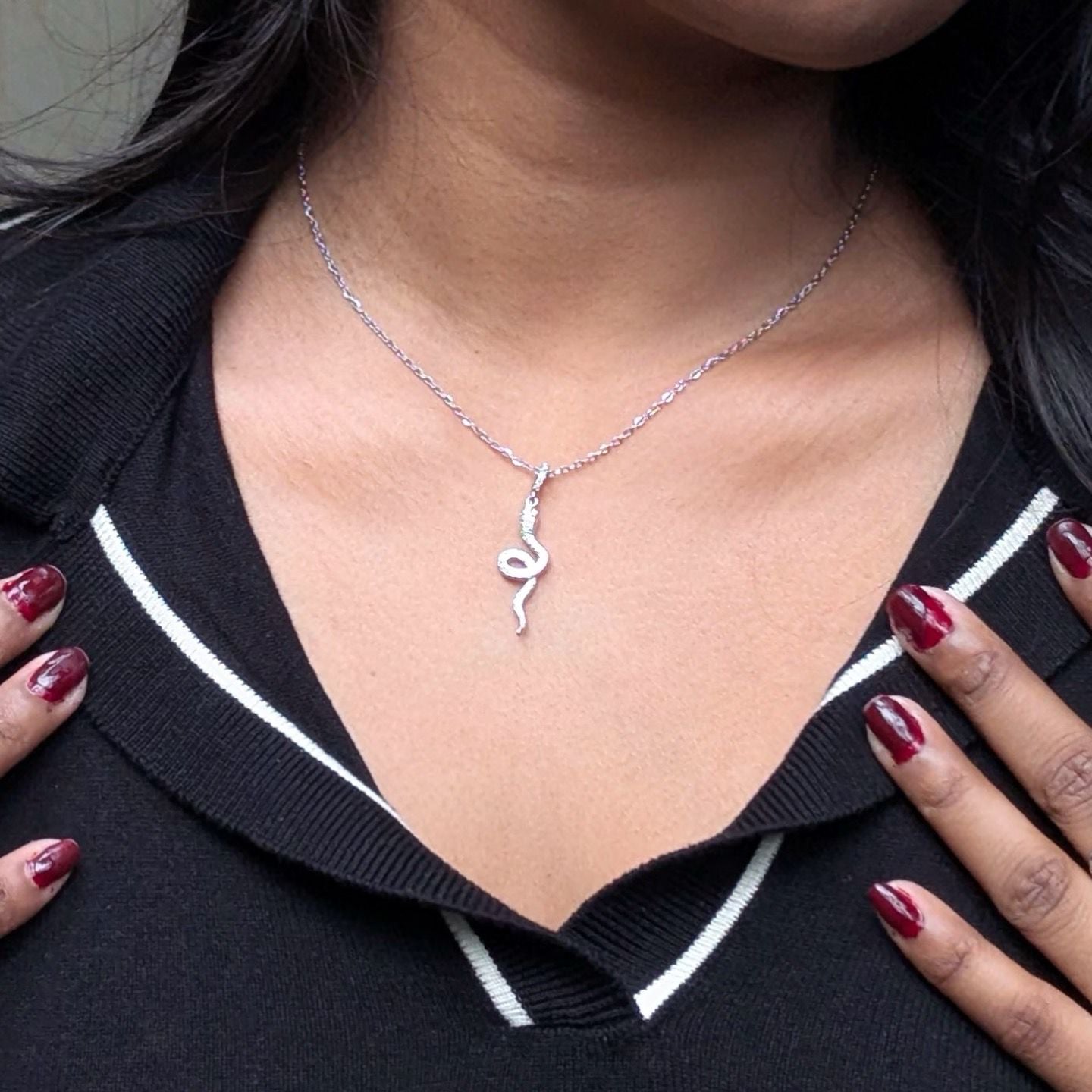 Silver Snake Pendant