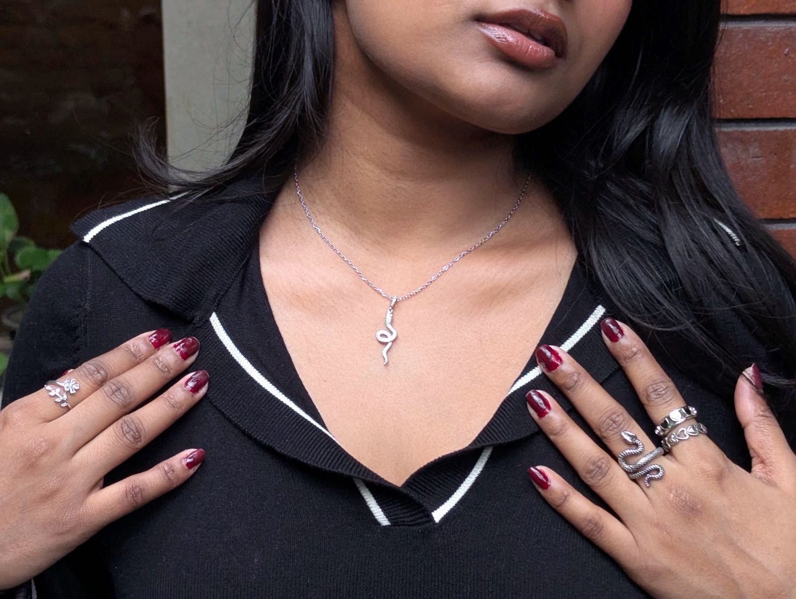 Silver Snake Pendant