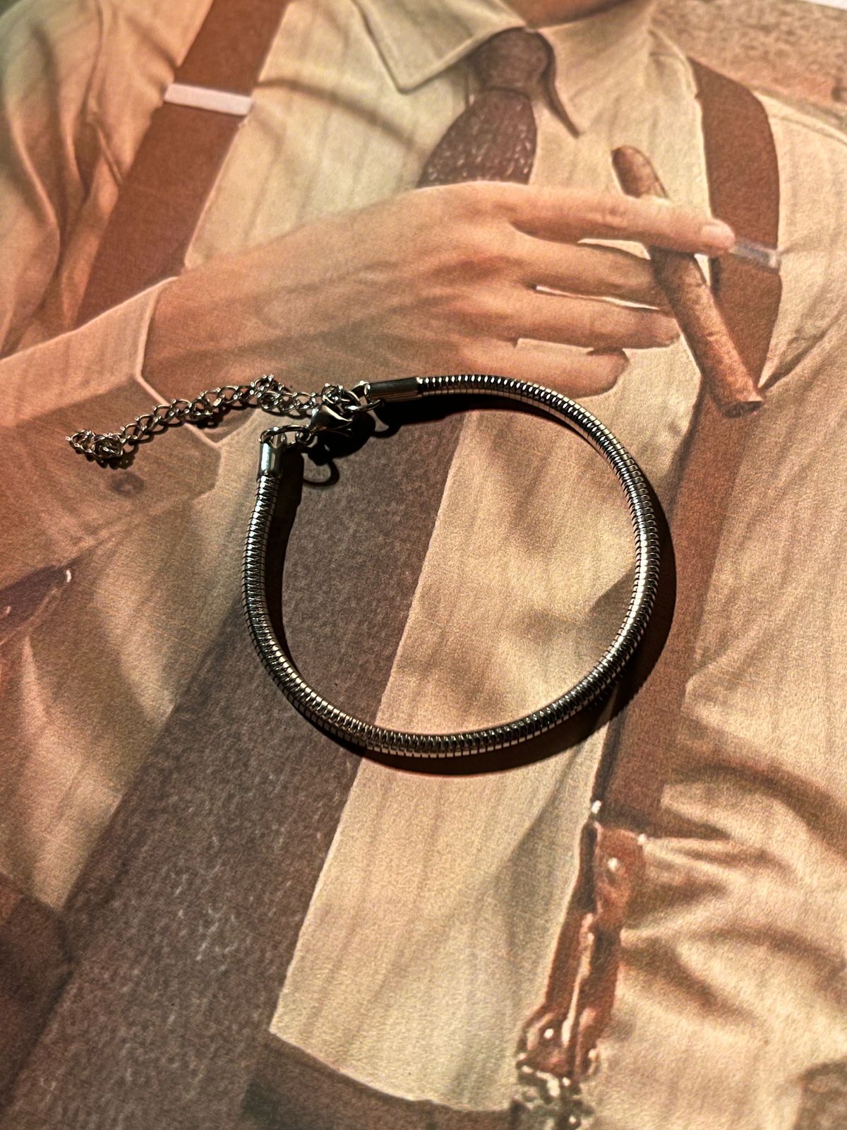 Silver Pipe Bracelet