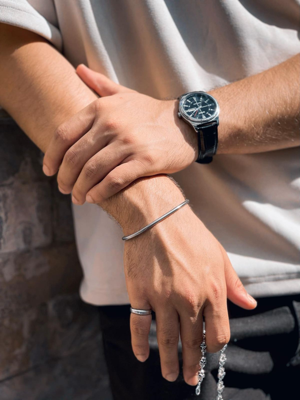Silver Pipe Bracelet