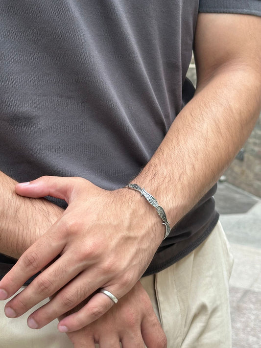 Unisex Feather Cuff Bracelet